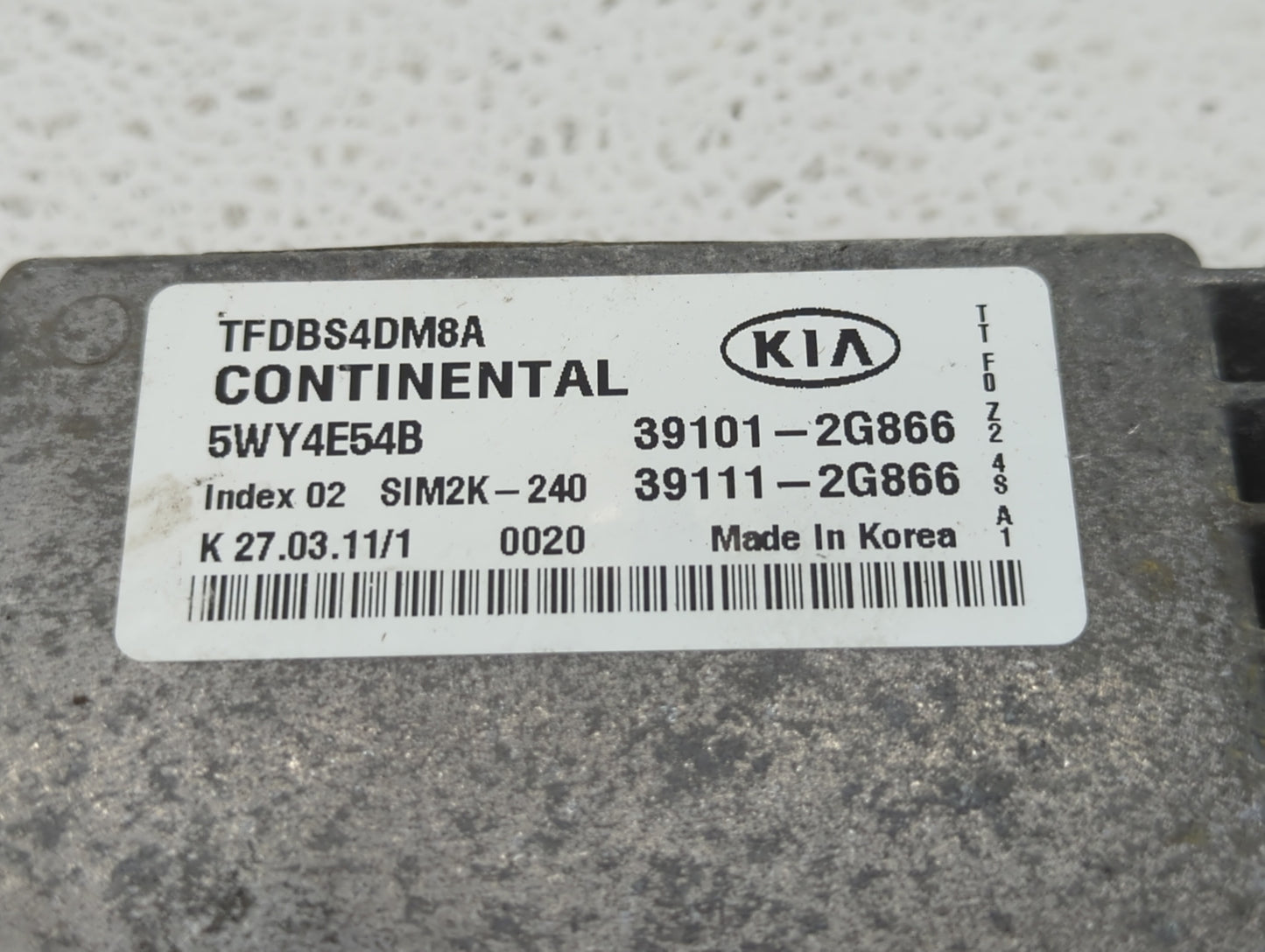 2011-2013 Kia Optima PCM Engine Control Computer ECU ECM PCU OEM P/N:39111-2G866 39101-2G866, 39101-2G868 Fits Fits 2011 201