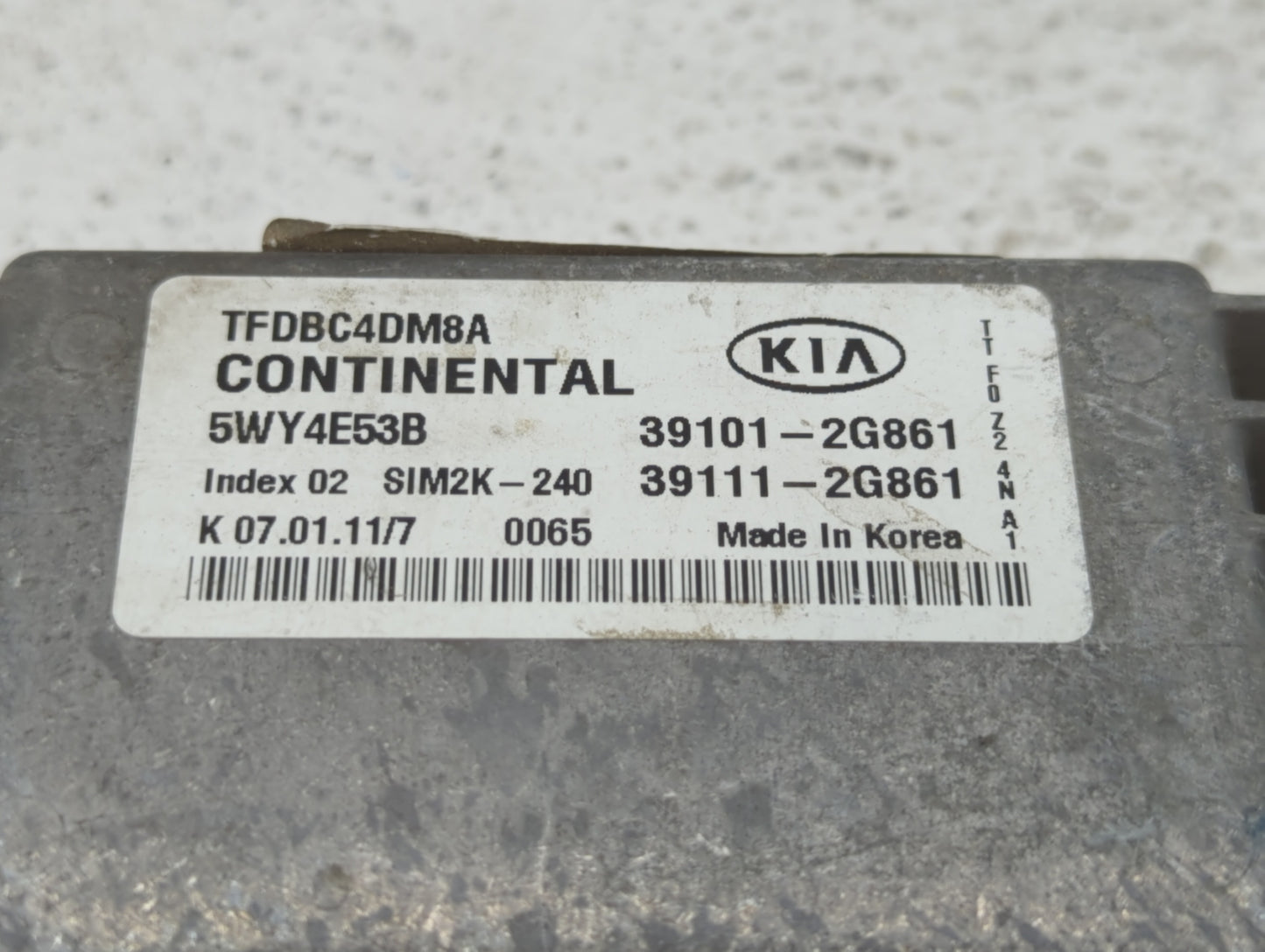 2011-2013 Kia Optima PCM Engine Control Computer ECU ECM PCU OEM P/N:39111-2G900 39101-2G900, 39101-2G862 Fits Fits 2011 201