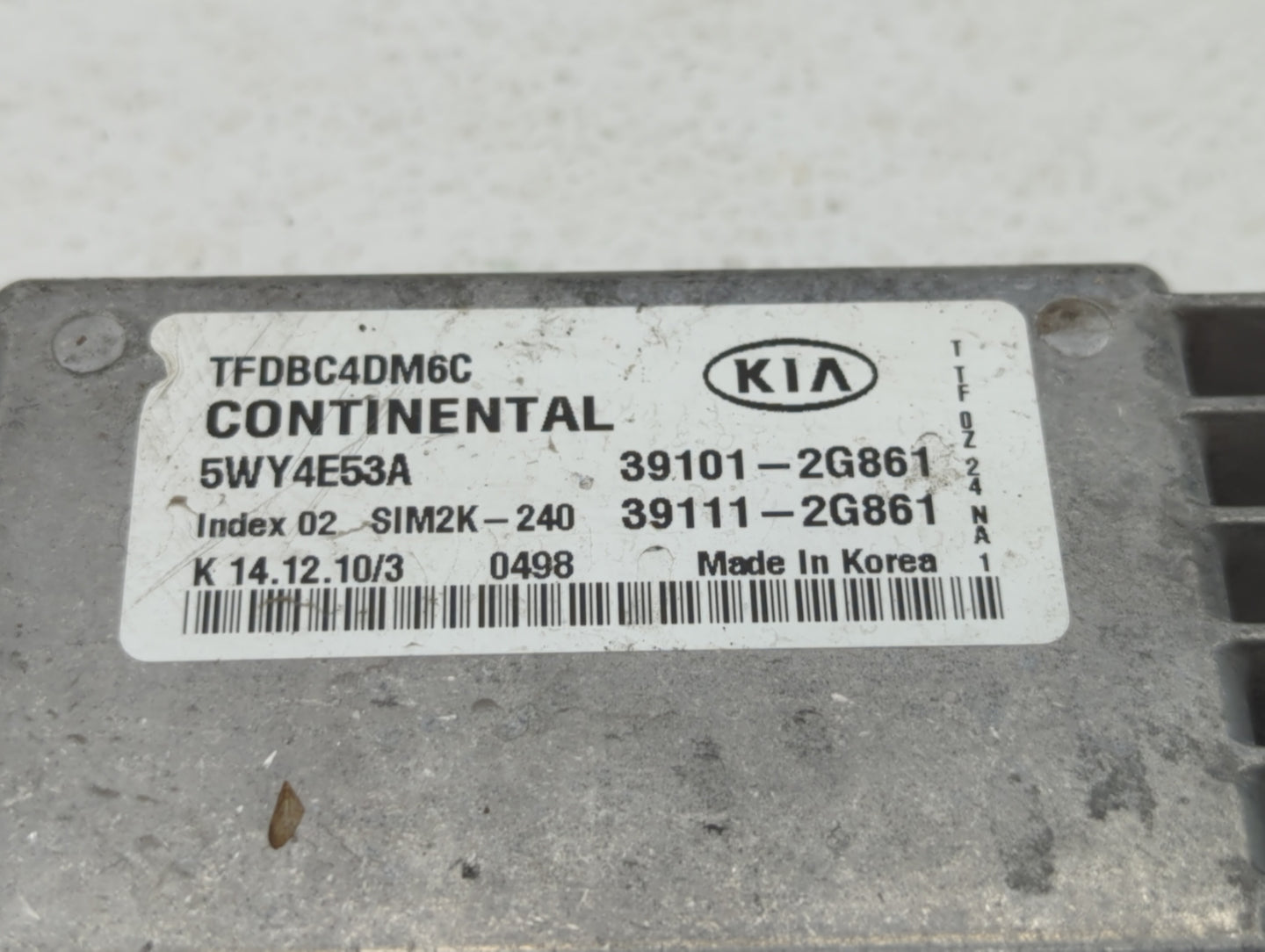 2011-2013 Kia Optima PCM Engine Control Computer ECU ECM PCU OEM P/N:39111-2G861 39101-2G861 Fits Fits 2011 2012 2013 OEM Us