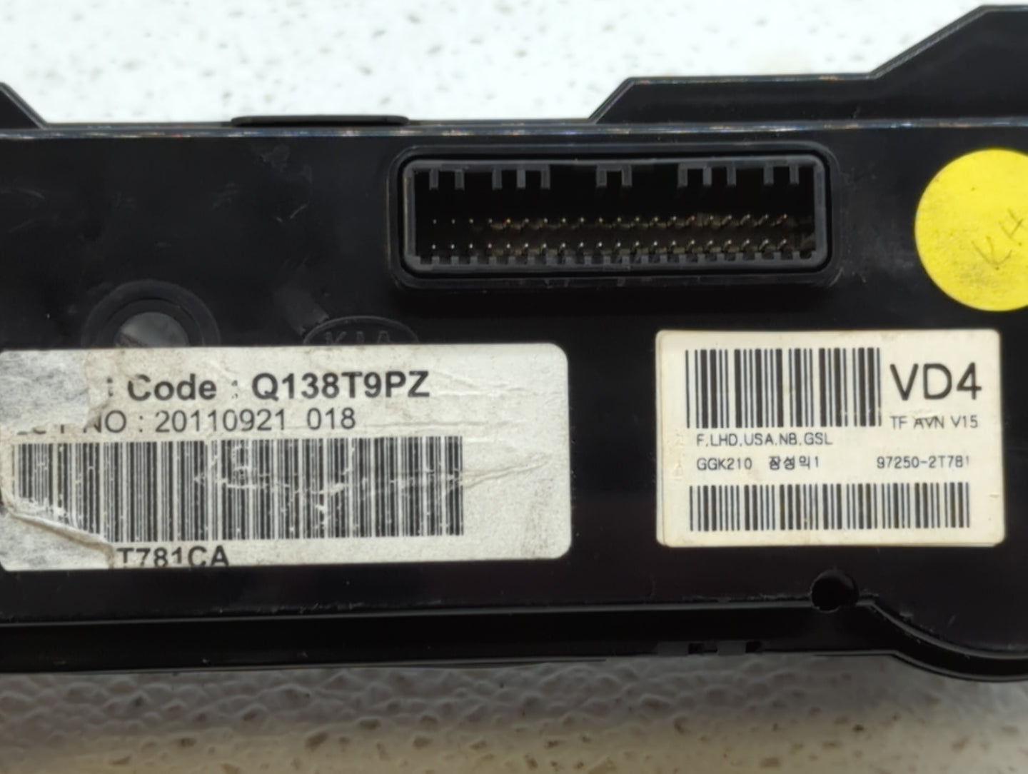 2011-2013 Kia Optima Climate Control Module Temperature AC/Heater Replacement P/N:20110921 018 97250-2T881 Fits OEM Used Aut