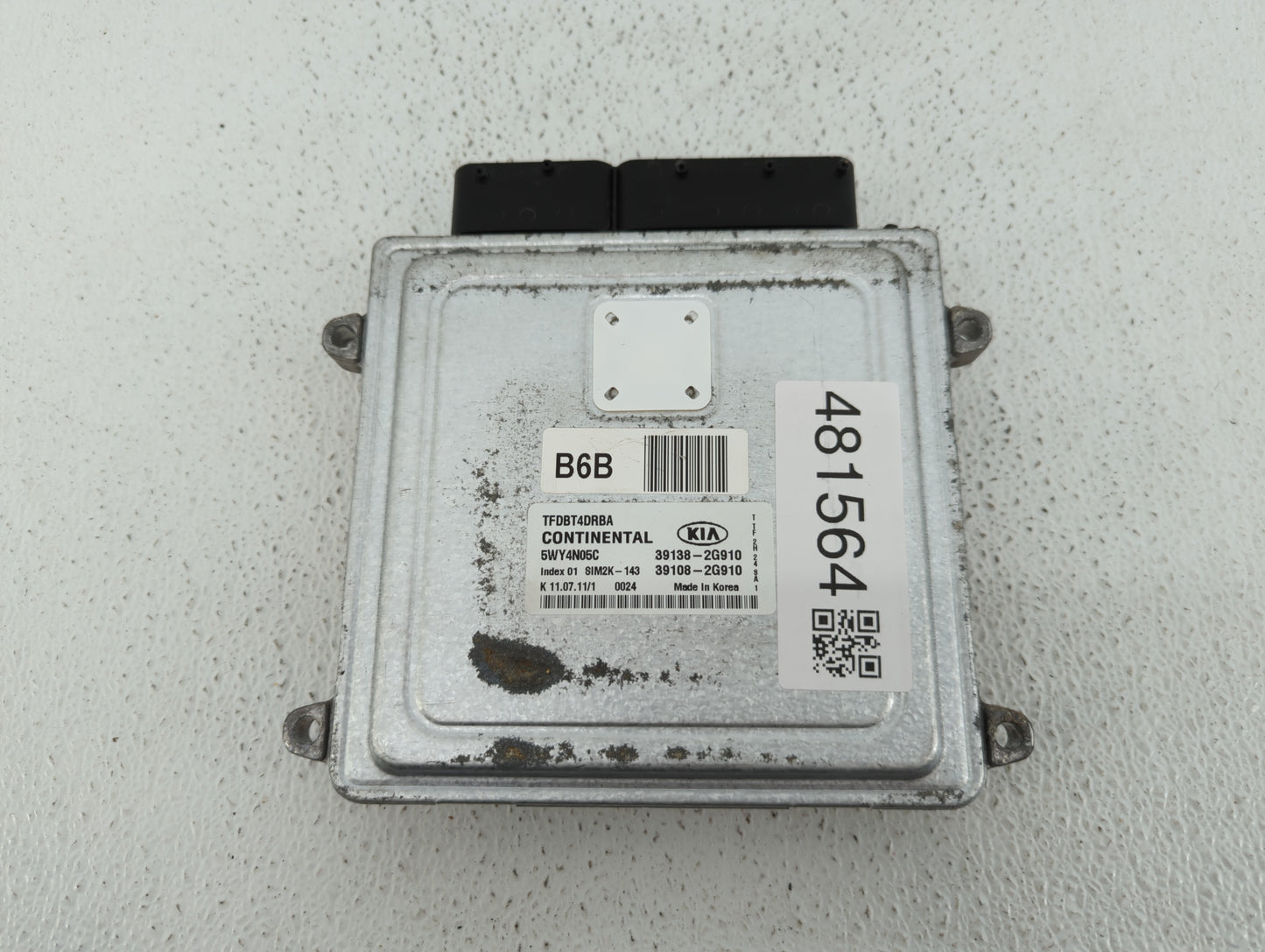 2011-2013 Kia Optima PCM Engine Control Computer ECU ECM PCU OEM P/N:39108-2G910 39138-2G910, 39108-2G911 Fits Fits 2011 201