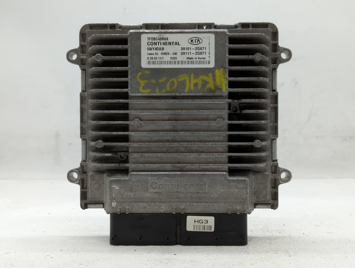 2011-2013 Kia Optima PCM Engine Control Computer ECU ECM PCU OEM P/N:39101-2G871 Fits 2011 2012 2013 OEM Used Auto Parts - O