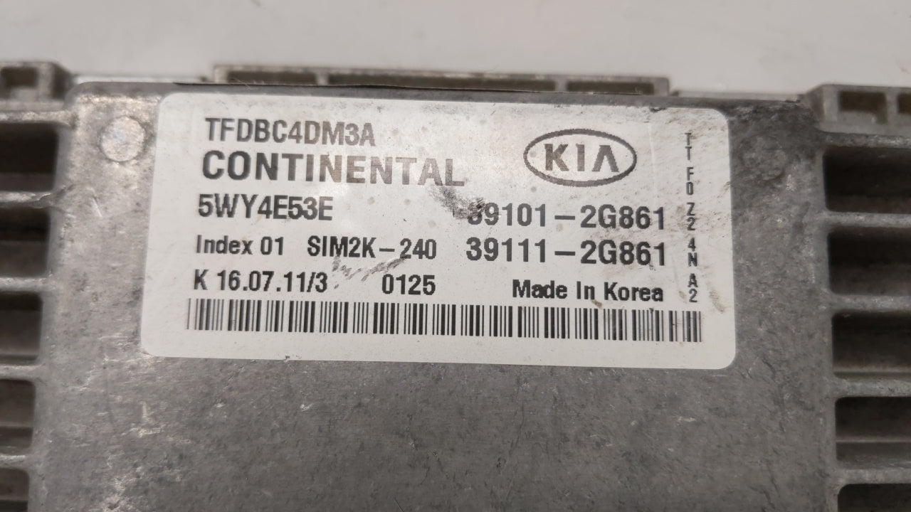 2011-2013 Kia Optima PCM Engine Control Computer ECU ECM PCU OEM P/N:39101-2G862 39111-2G862, 39101-2G861 Fits Fits 2011 201