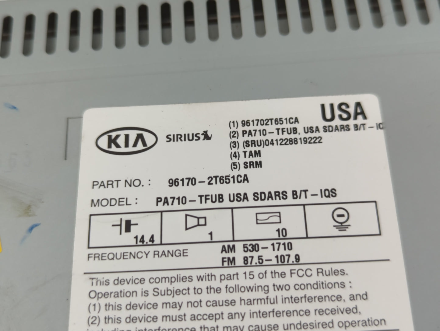 2011-2013 Kia Optima Am Fm Cd Player Radio Receiver - Oemusedautoparts1.com