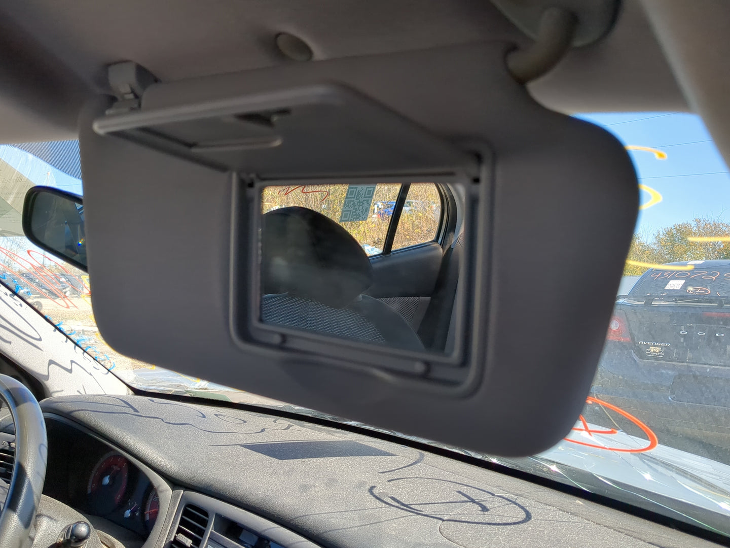 2006-2011 Kia Rio Sun Visor Shade Replacement Passenger Right Mirror Fits Fits 2006 2007 2008 2009 2010 2011 OEM Used Auto P