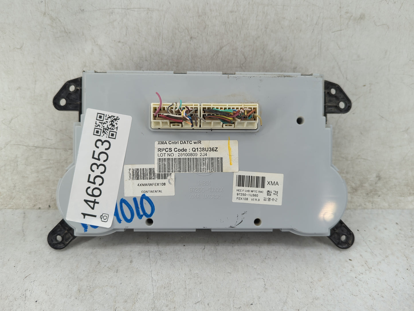 2011 Kia Sorento Climate Control Module Temperature AC/Heater Replacement P/N:97250-1U360 Q138U36Z Fits OEM Used Auto Parts 