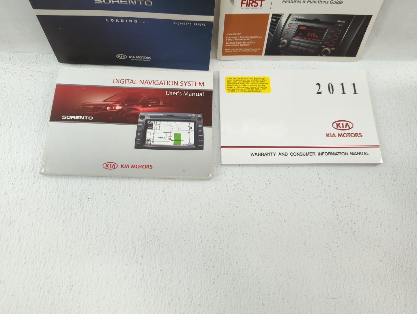 2011 Kia Sorento Owners Manual Book Guide OEM Used Auto Parts - Oemusedautoparts1.com