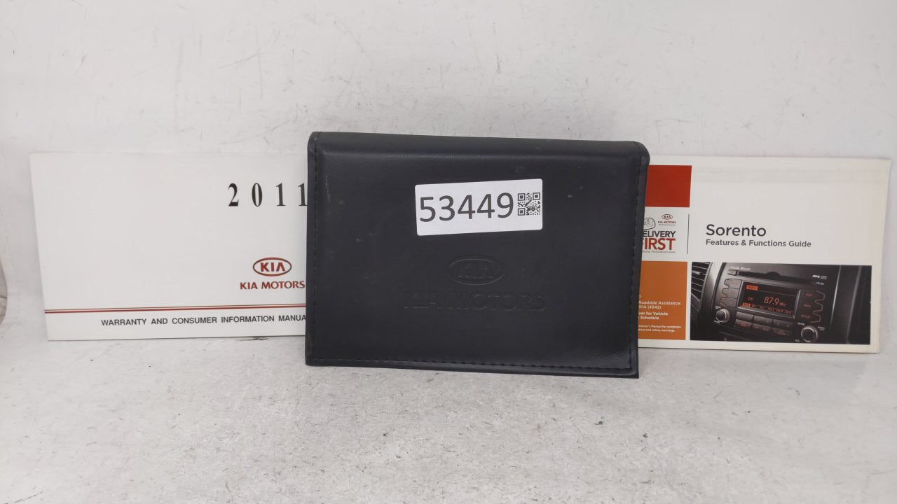 2011 Kia Sorento Owners Manual Book Guide OEM Used Auto Parts - Oemusedautoparts1.com