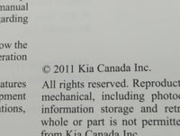 2011 Kia Sorento Owners Manual Book Guide P/N:A2PO-EC18A OEM Used Auto Parts - Oemusedautoparts1.com