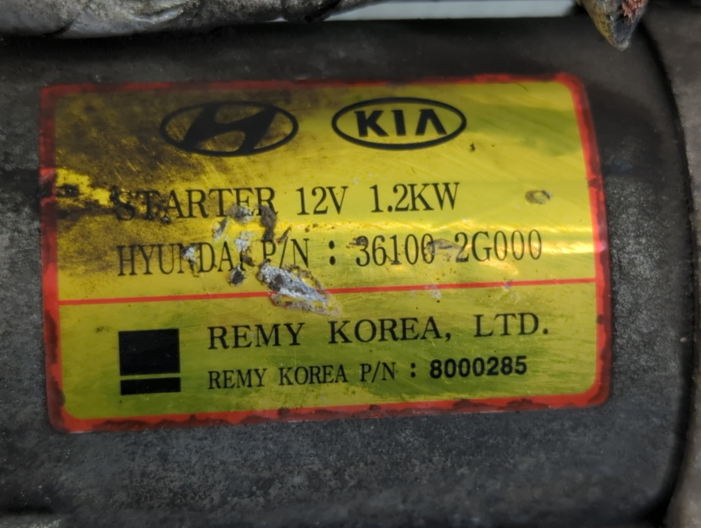 2011-2013 Kia Sorento Car Starter Motor Solenoid OEM P/N:36100-2G000 Fits Fits 2008 2009 2010 2011 2012 2013 2014 2015 2016 