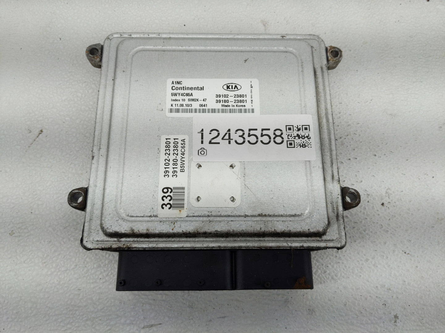 2011 Kia Soul PCM Engine Control Computer ECU ECM PCU OEM P/N:39180-23801 39102-23801 Fits OEM Used Auto Parts - Oemusedauto