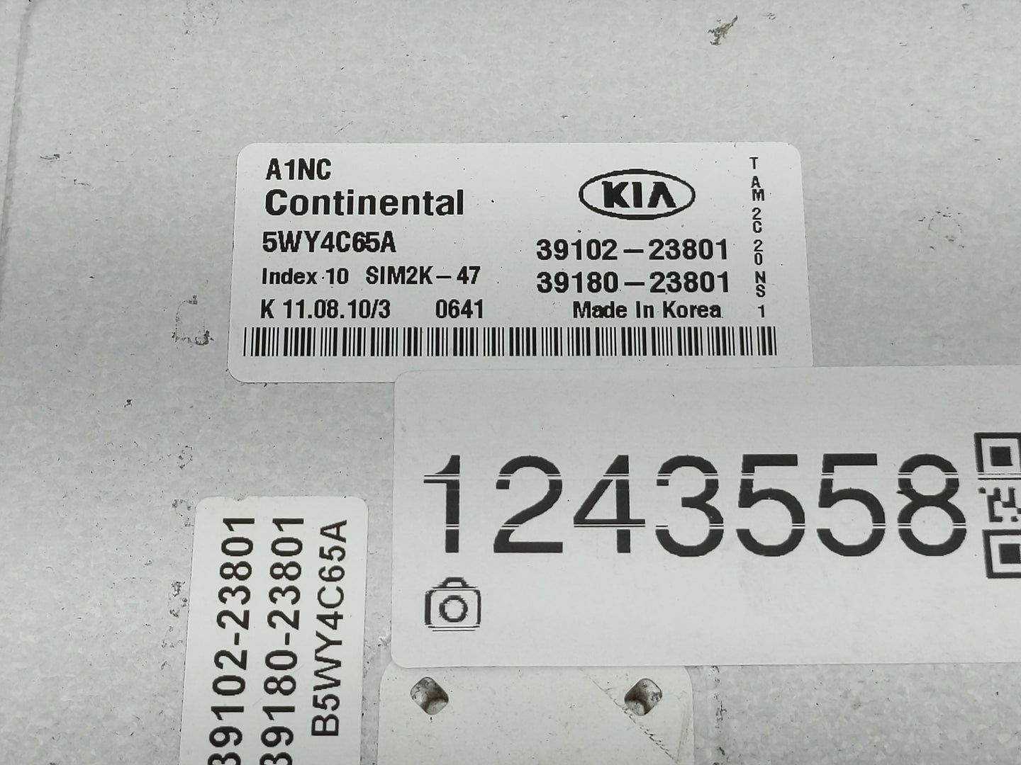 2011 Kia Soul PCM Engine Control Computer ECU ECM PCU OEM P/N:39180-23801 39102-23801 Fits OEM Used Auto Parts - Oemusedauto
