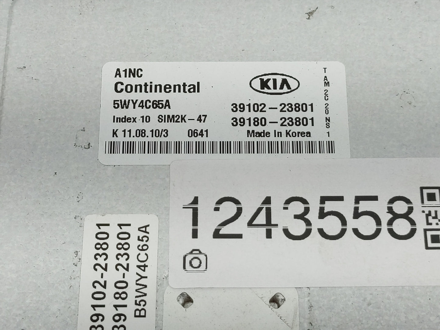 2011 Kia Soul PCM Engine Control Computer ECU ECM PCU OEM P/N:39180-23801 39102-23801 Fits OEM Used Auto Parts - Oemusedauto
