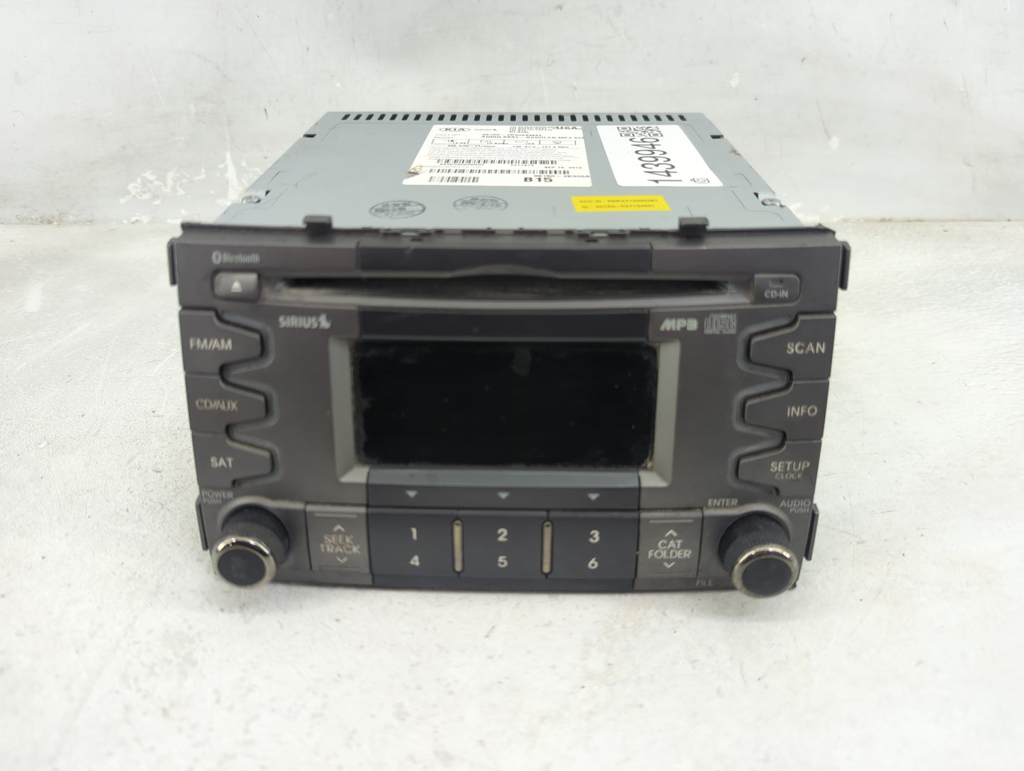 2010-2011 Kia Soul Radio AM FM Cd Player Receiver Replacement P/N:961502K305AMA 96150-2K305AMAL, 037737749376 Fits Fits 2010