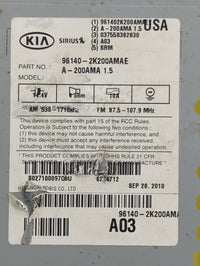 2010-2011 Kia Soul Radio AM FM Cd Player Receiver Replacement P/N:96140-2K200AMAE Fits Fits 2010 2011 OEM Used Auto Parts - 