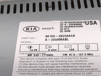2010-2011 Kia Soul Radio AM FM Cd Player Receiver Replacement P/N:961502K206ALK 96150-2K206ALK, A-200AMABL Fits Fits 2010 20