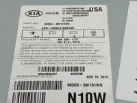 2011 Kia Sportage Radio AM FM Cd Player Receiver Replacement P/N:96560-3W101WK Fits OEM Used Auto Parts - Oemusedautoparts1.