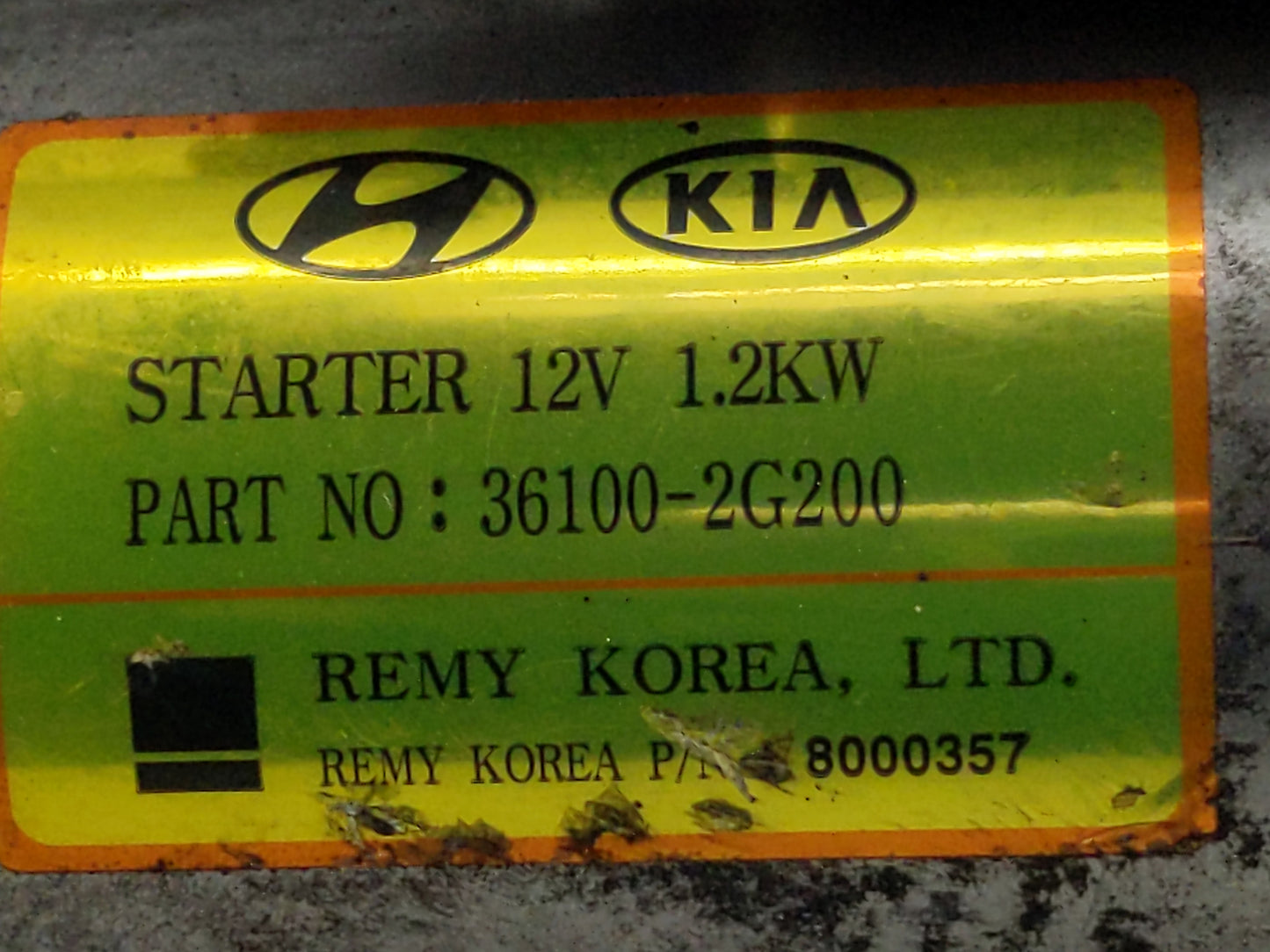 2011-2016 Kia Sportage Car Starter Motor Solenoid OEM P/N:36100-2G200 Fits Fits 2008 2009 2010 2011 2012 2013 2014 2015 2016