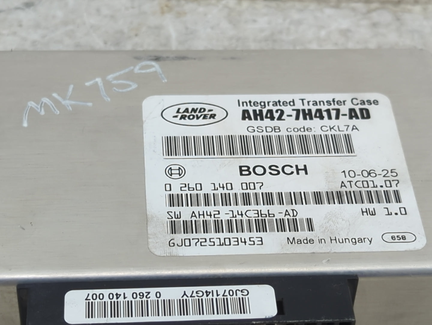 2010-2013 Land Rover Range Rover Sport Transfer Case Control Module - Oemusedautoparts1.com