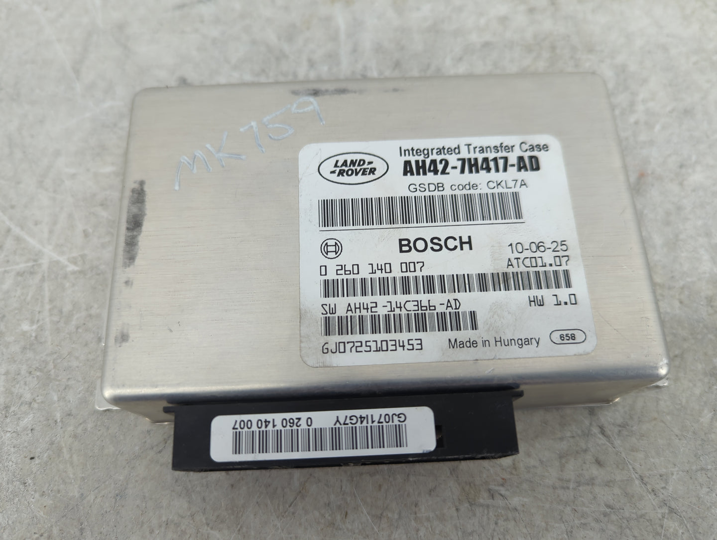2010-2013 Land Rover Range Rover Sport Transfer Case Control Module - Oemusedautoparts1.com