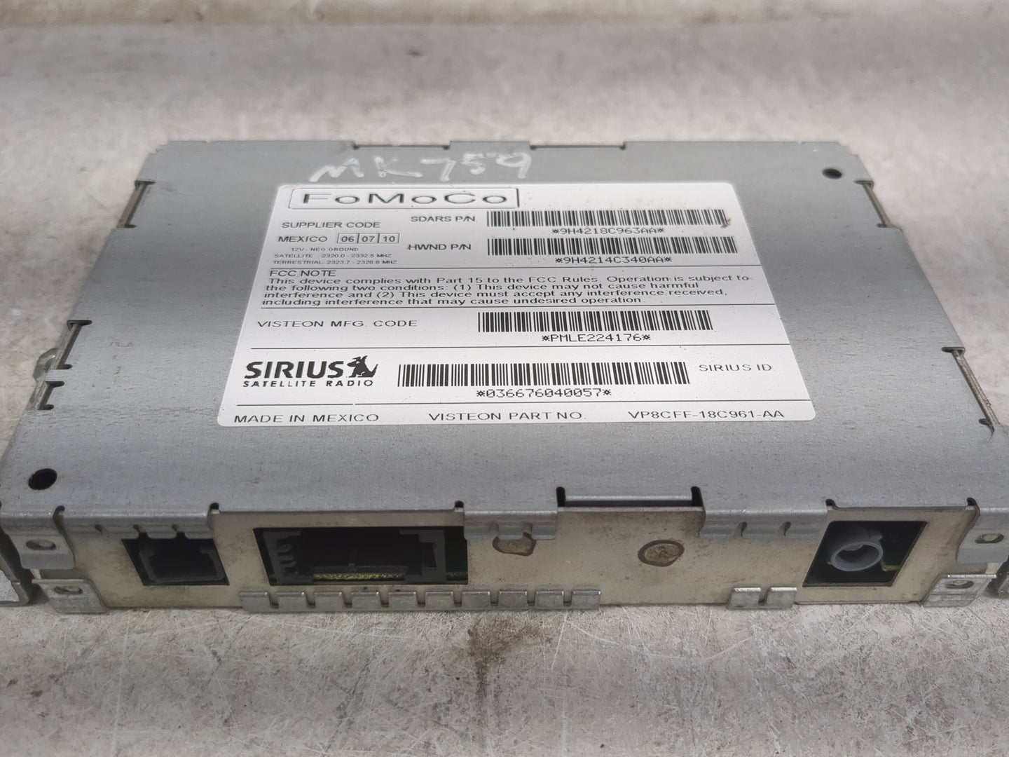 2007-2011 Land Rover Range Rover Sport Tuner Satellite Receiver - Oemusedautoparts1.com