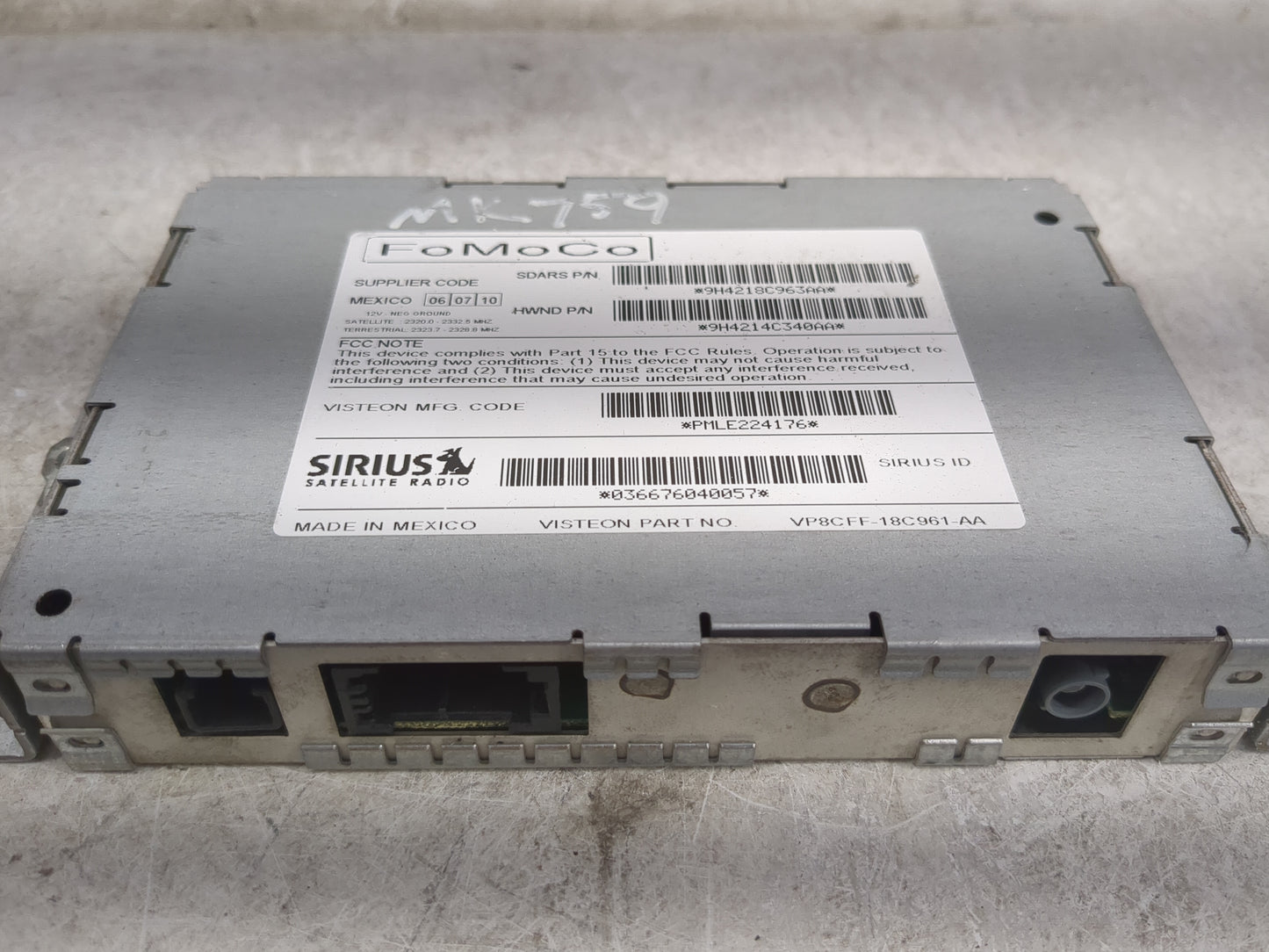 2007-2011 Land Rover Range Rover Sport Tuner Satellite Receiver - Oemusedautoparts1.com
