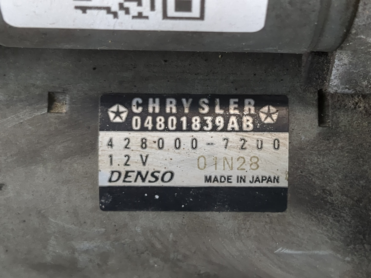 2007-2018 Lexus Es350 Car Starter Motor Solenoid OEM P/N:04801839AB 428000-7200 Fits OEM Used Auto Parts - Oemusedautoparts1