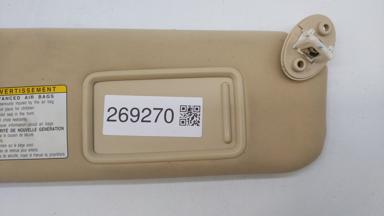 2010-2011 Lexus Es350 Sun Visor Shade Replacement Passenger Right Mirror Fits Fits 2010 2011 OEM Used Auto Parts - Oemusedau