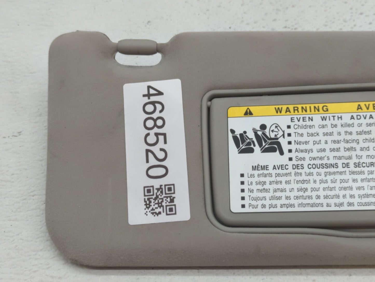 2010-2015 Lexus Is250 Sun Visor Shade Replacement Passenger Right Mirror Fits Fits 2010 2011 2012 2013 2014 2015 OEM Used Au