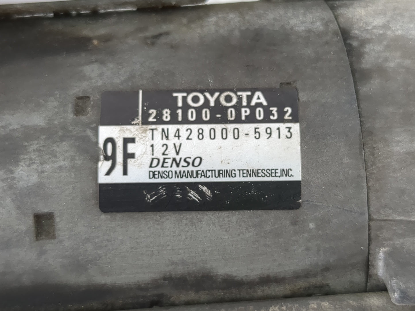 2010-2013 Lexus Rx350 Car Starter Motor Solenoid OEM P/N:TN128000-5914 28100-0P032 Fits Fits 2010 2011 2012 2013 OEM Used Au