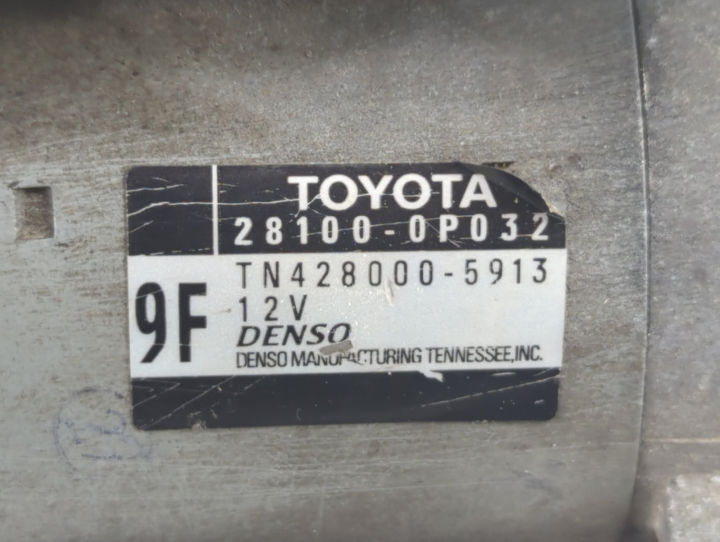 2010-2013 Lexus Rx350 Car Starter Motor Solenoid OEM P/N:28100-0P032 Fits Fits 2010 2011 2012 2013 OEM Used Auto Parts - Oem