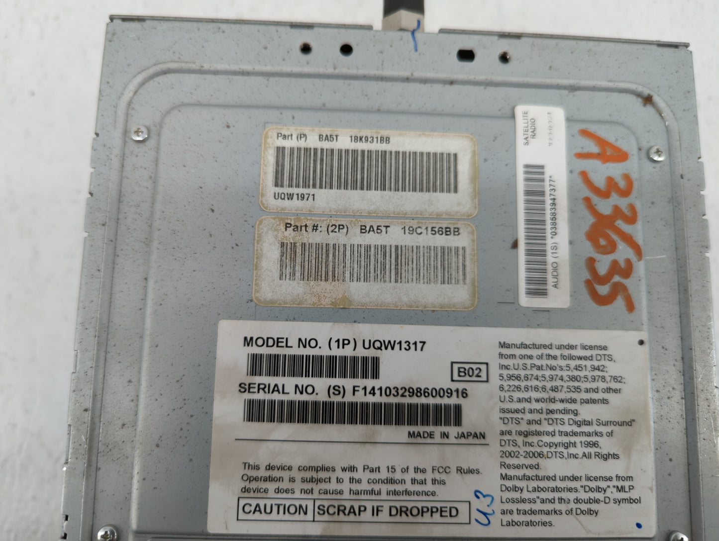 2011-2011 Lincoln Mks Am Fm Cd Player Radio Receiver - Oemusedautoparts1.com