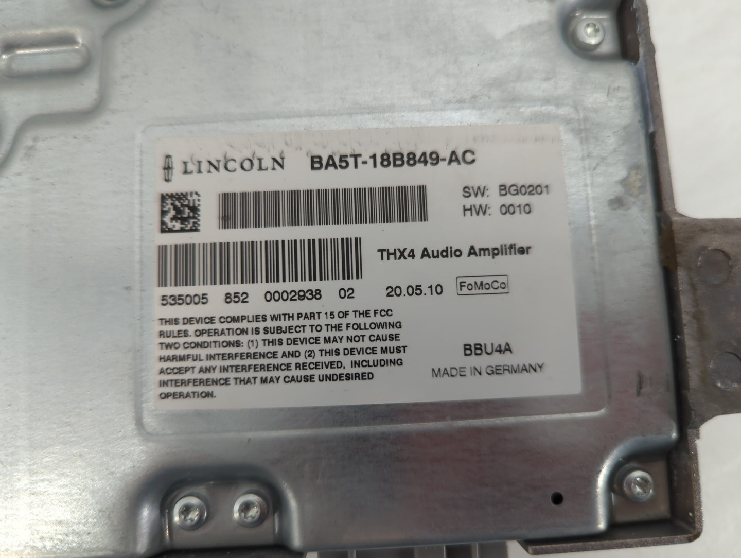 2011-2012 Lincoln Mkt Radio AM FM Cd Player Receiver Replacement P/N:BA5T-18B849-AC Fits Fits 2011 2012 OEM Used Auto Parts 