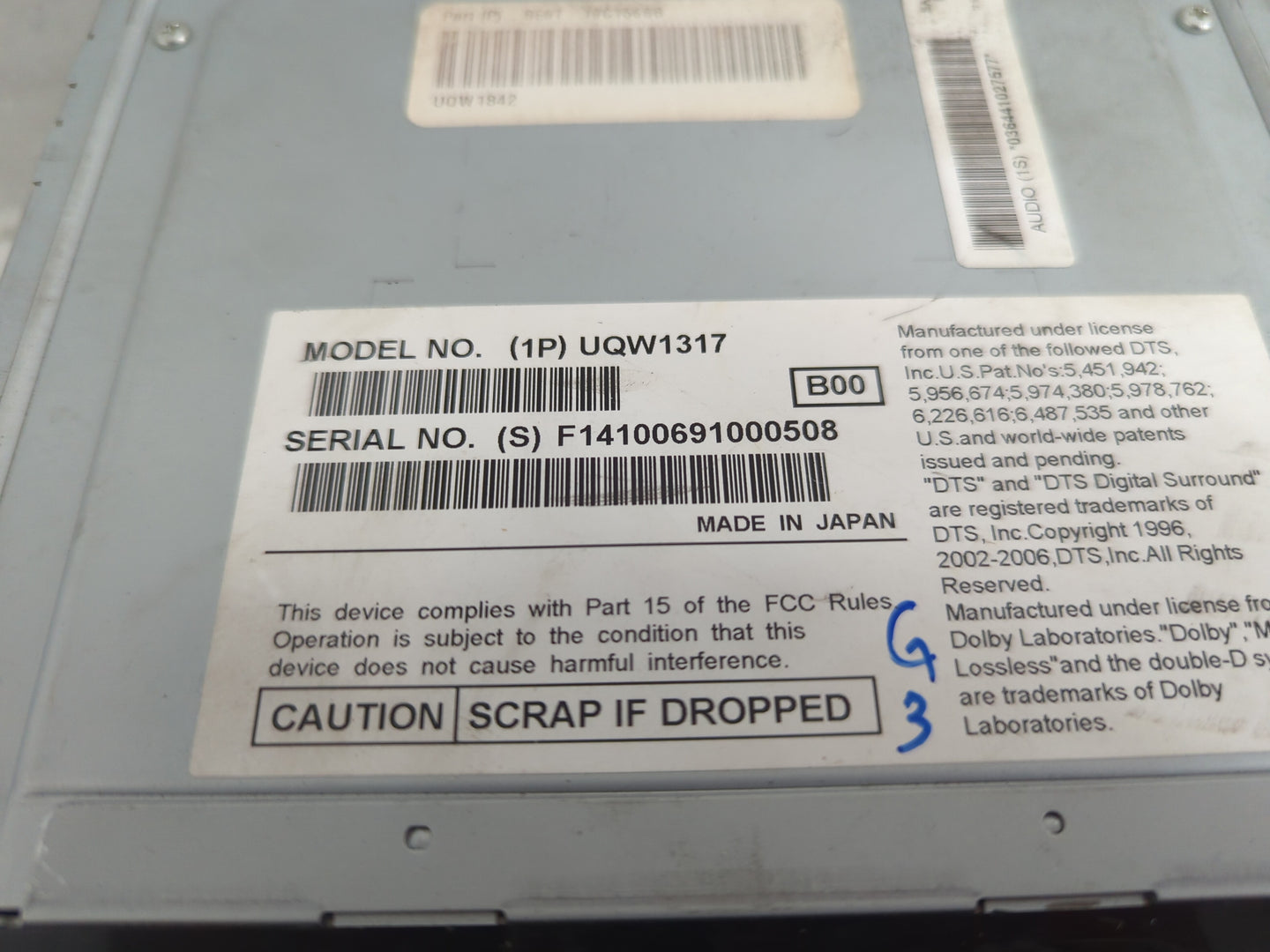 2011-2012 Lincoln Mkt Radio AM FM Cd Player Receiver Replacement P/N:BE9T 19C156BB Fits Fits 2011 2012 OEM Used Auto Parts -