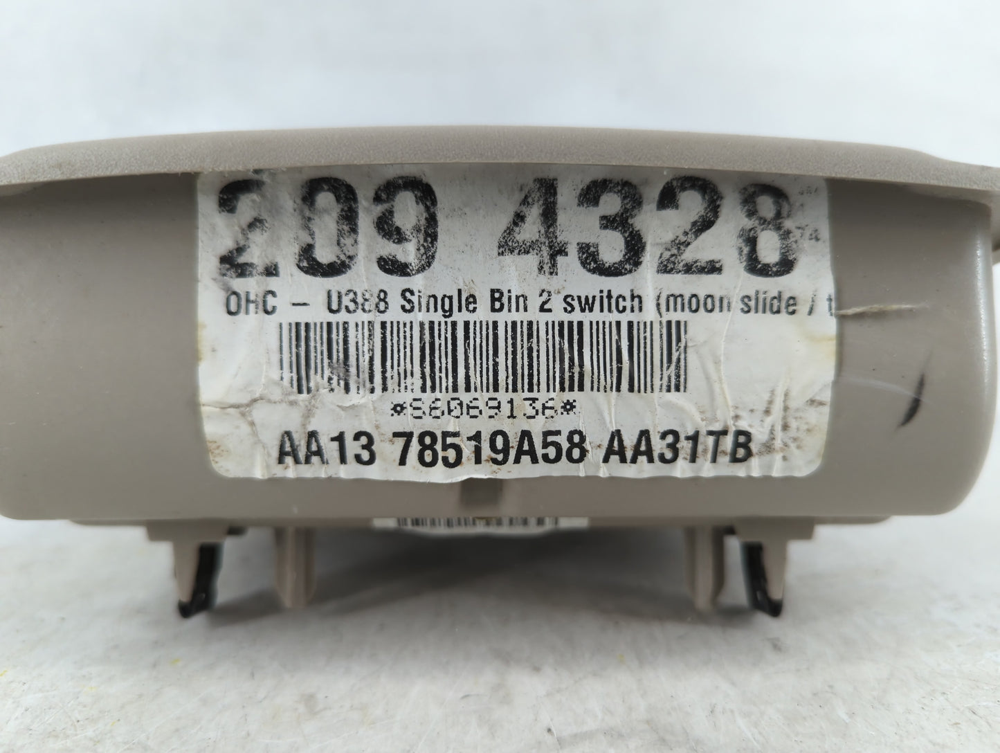 2011 Lincoln Mkx Overhead Roof Console - Oemusedautoparts1.com
