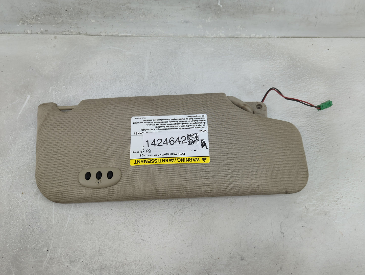 2011-2015 Lincoln Mkx Sun Visor Shade Replacement Passenger Right Mirror Fits Fits 2011 2012 2013 2014 2015 OEM Used Auto Pa
