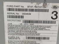 2011 Lincoln Mkx Radio AM FM Cd Player Receiver Replacement P/N:BT4T-19C107-CN BT4T-19C107-CP Fits OEM Used Auto Parts - Oem