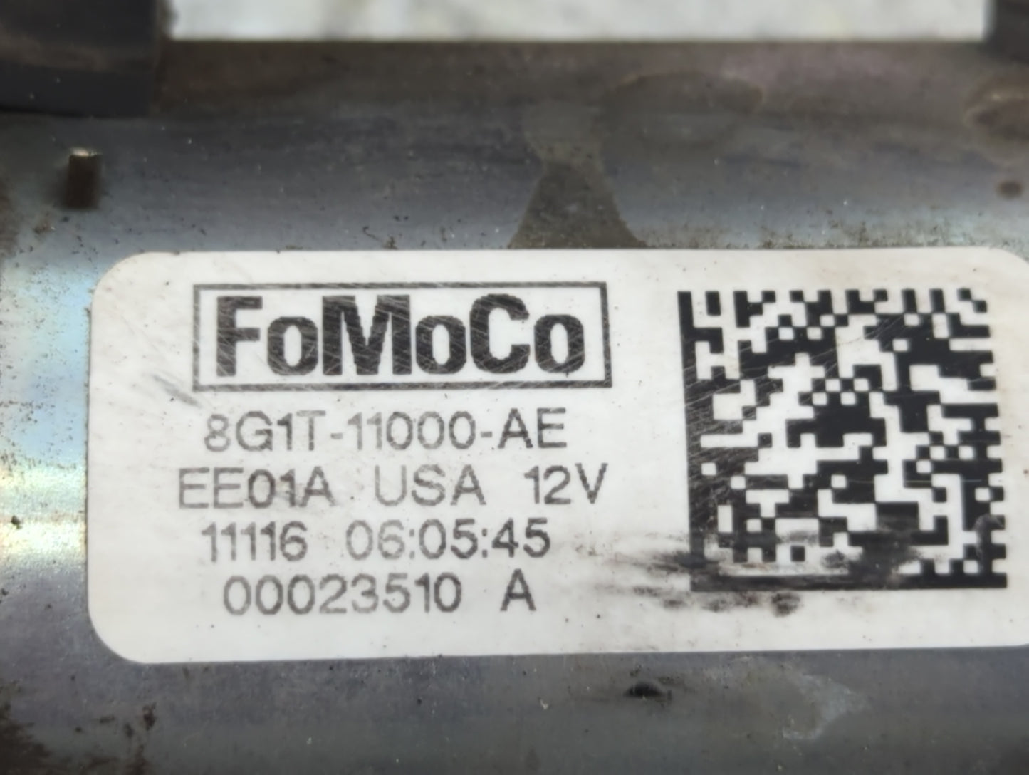2007-2018 Lincoln Mkx Car Starter Motor Solenoid OEM P/N:8G1T-11000-AE Fits OEM Used Auto Parts - Oemusedautoparts1.com