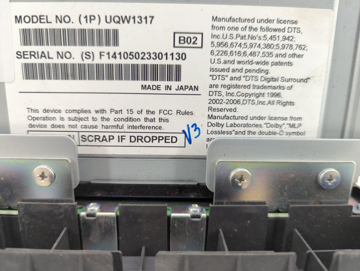 2011-2012 Lincoln Mkz Radio AM FM Cd Player Receiver Replacement P/N:UQW1317 Fits Fits 2011 2012 OEM Used Auto Parts - Oemus