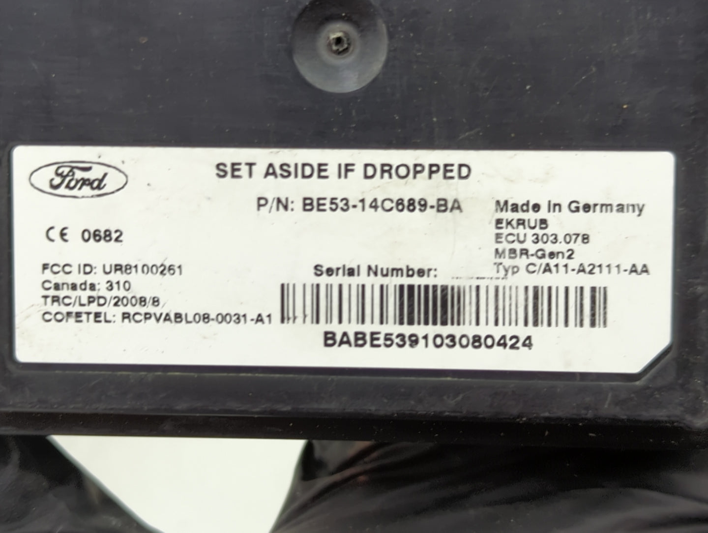 2010-2012 Lincoln Mkz Chassis Control Module Ccm Bcm Body Control - Oemusedautoparts1.com