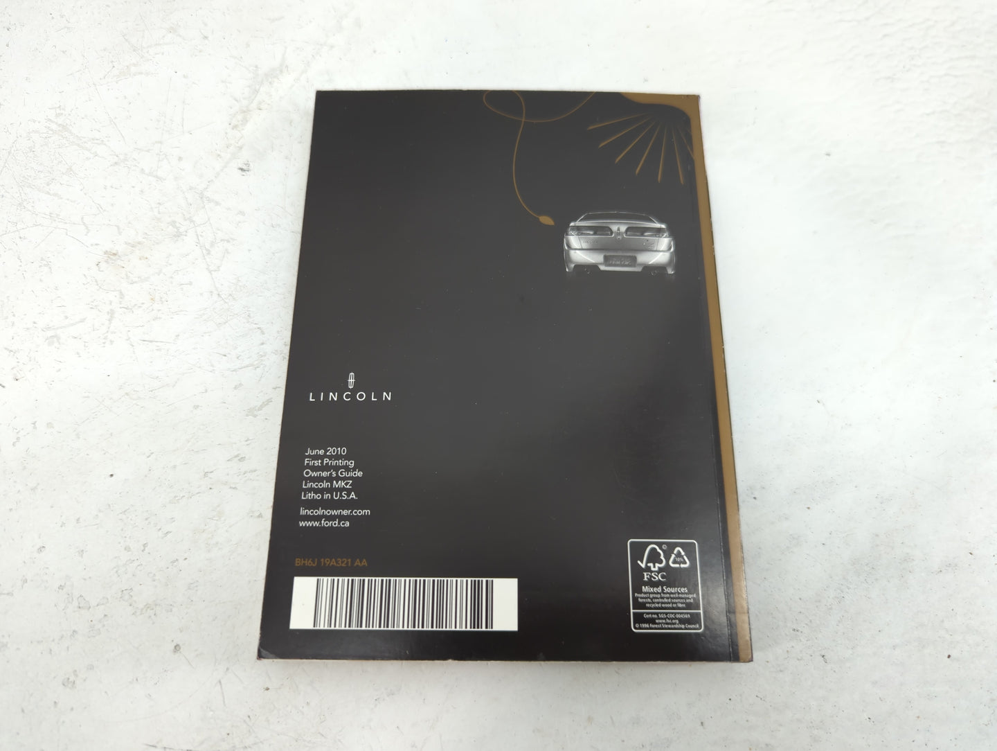 2011 Lincoln Mkz Owners Manual Book Guide P/N:BH6J 19A321 AA OEM Used Auto Parts - Oemusedautoparts1.com