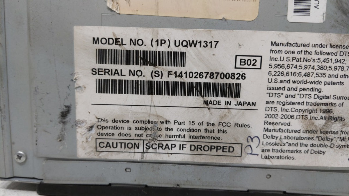 2011 Lincoln Mkz Am Fm Cd Player Radio Receiver - Oemusedautoparts1.com
