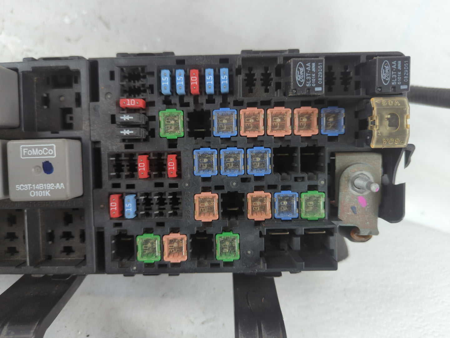 2011-2012 Lincoln Mkz Fusebox Fuse Box Panel Relay Module P/N:6E5T-14A003-AB Fits Fits 2010 2011 2012 OEM Used Auto Parts - 