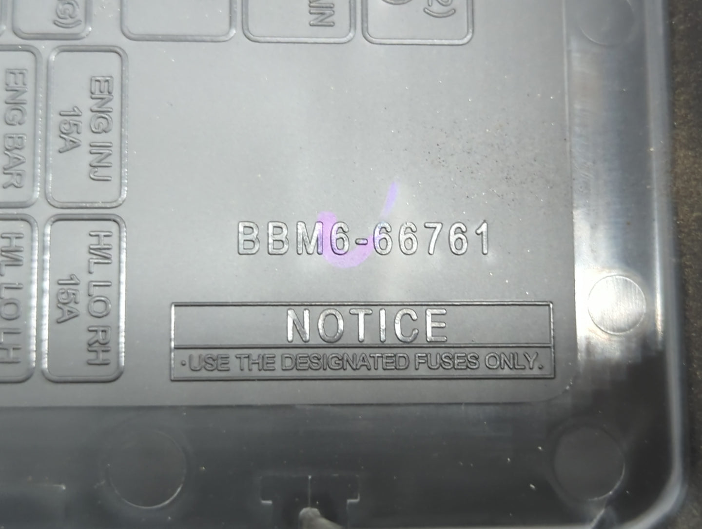 2011 Mazda 3 Fusebox Fuse Box Panel Relay Module P/N:BBM6-66761 Fits OEM Used Auto Parts - Oemusedautoparts1.com