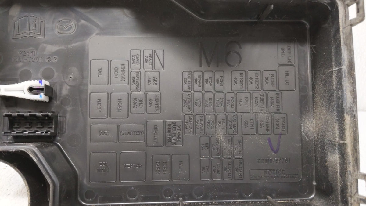 2010-2011 Mazda 3 Fusebox Fuse Box Panel Relay Module Fits Fits 2010 2011 OEM Used Auto Parts - Oemusedautoparts1.com
