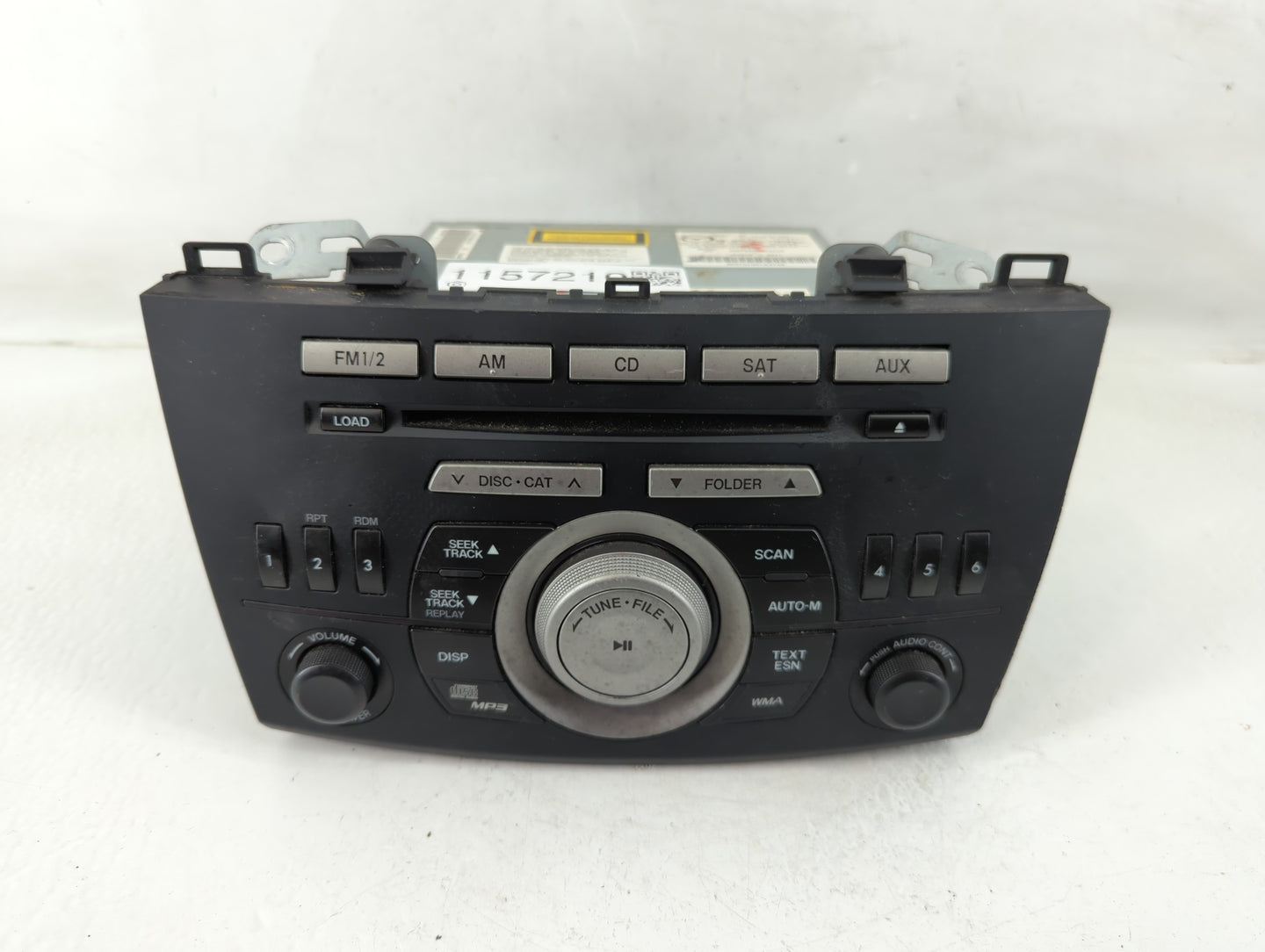 2011 Mazda 3 Radio AM FM Cd Player Receiver Replacement P/N:BBM5 66 AR0 Fits OEM Used Auto Parts - Oemusedautoparts1.com
