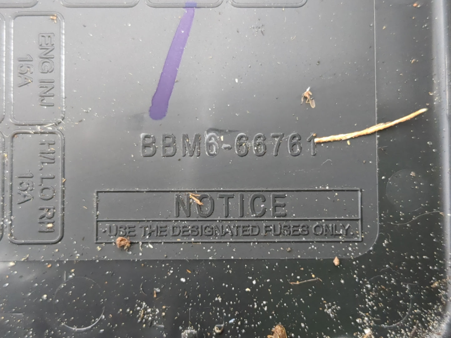 2011 Mazda 3 Fusebox Fuse Box Panel Relay Module P/N:BBM6-66761 Fits OEM Used Auto Parts - Oemusedautoparts1.com