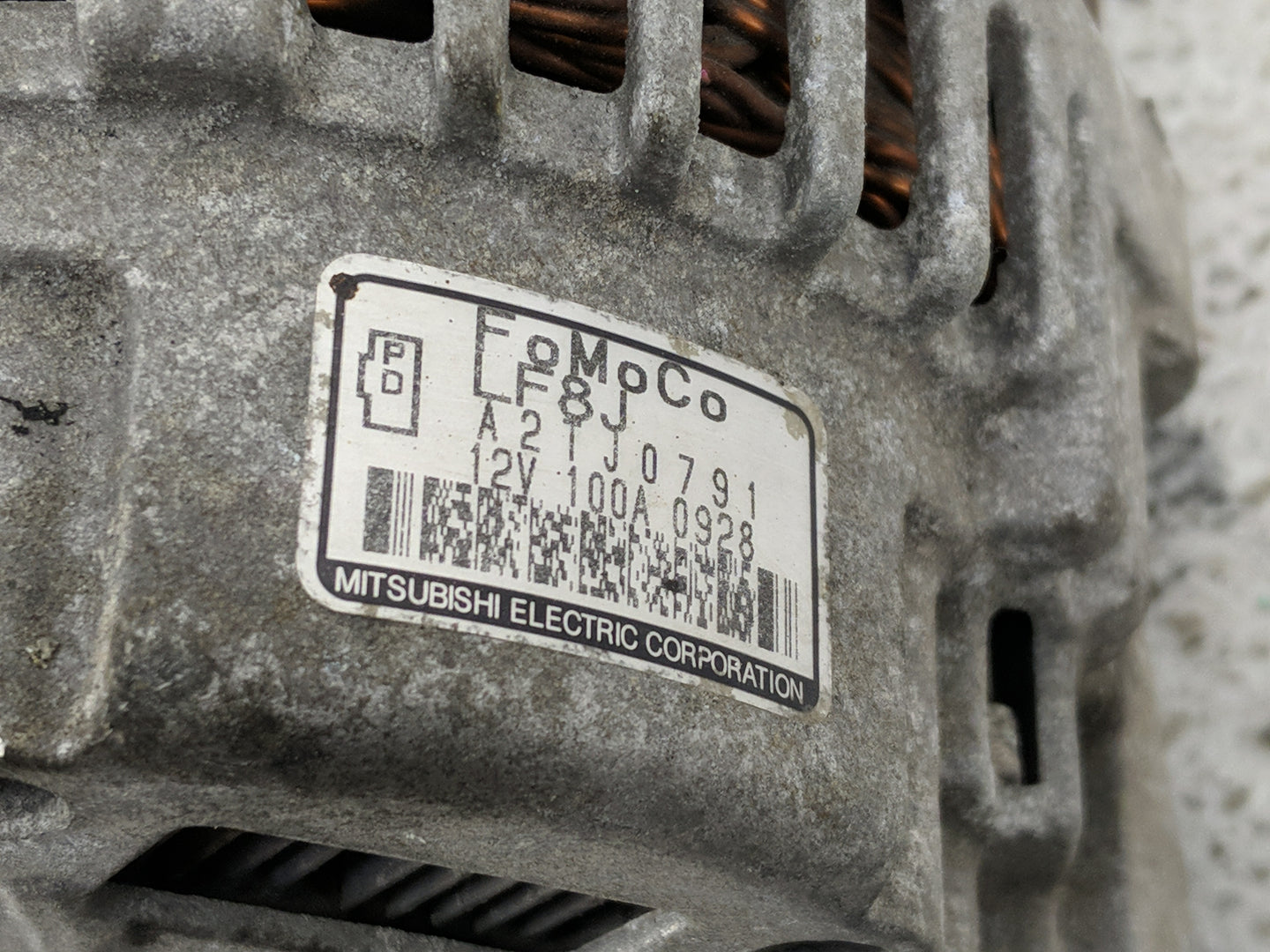 2010-2013 Mazda 3 Alternator Replacement Generator Charging Assembly Engine OEM P/N:A2TJ0791 Fits Fits 2010 2011 2012 2013 O
