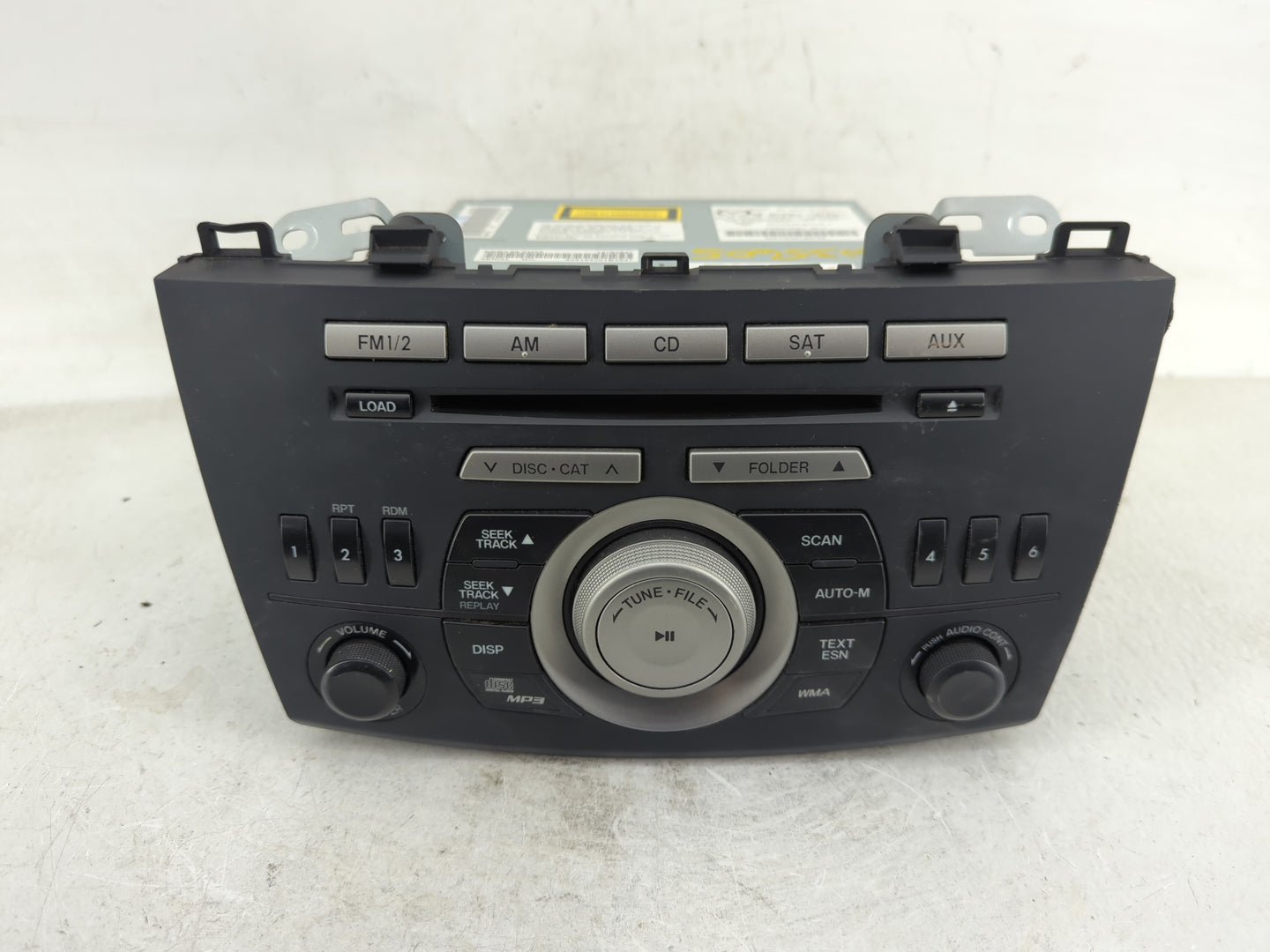 2011 Mazda 3 Radio AM FM Cd Player Receiver Replacement P/N:BBM566AR0 Fits OEM Used Auto Parts - Oemusedautoparts1.com