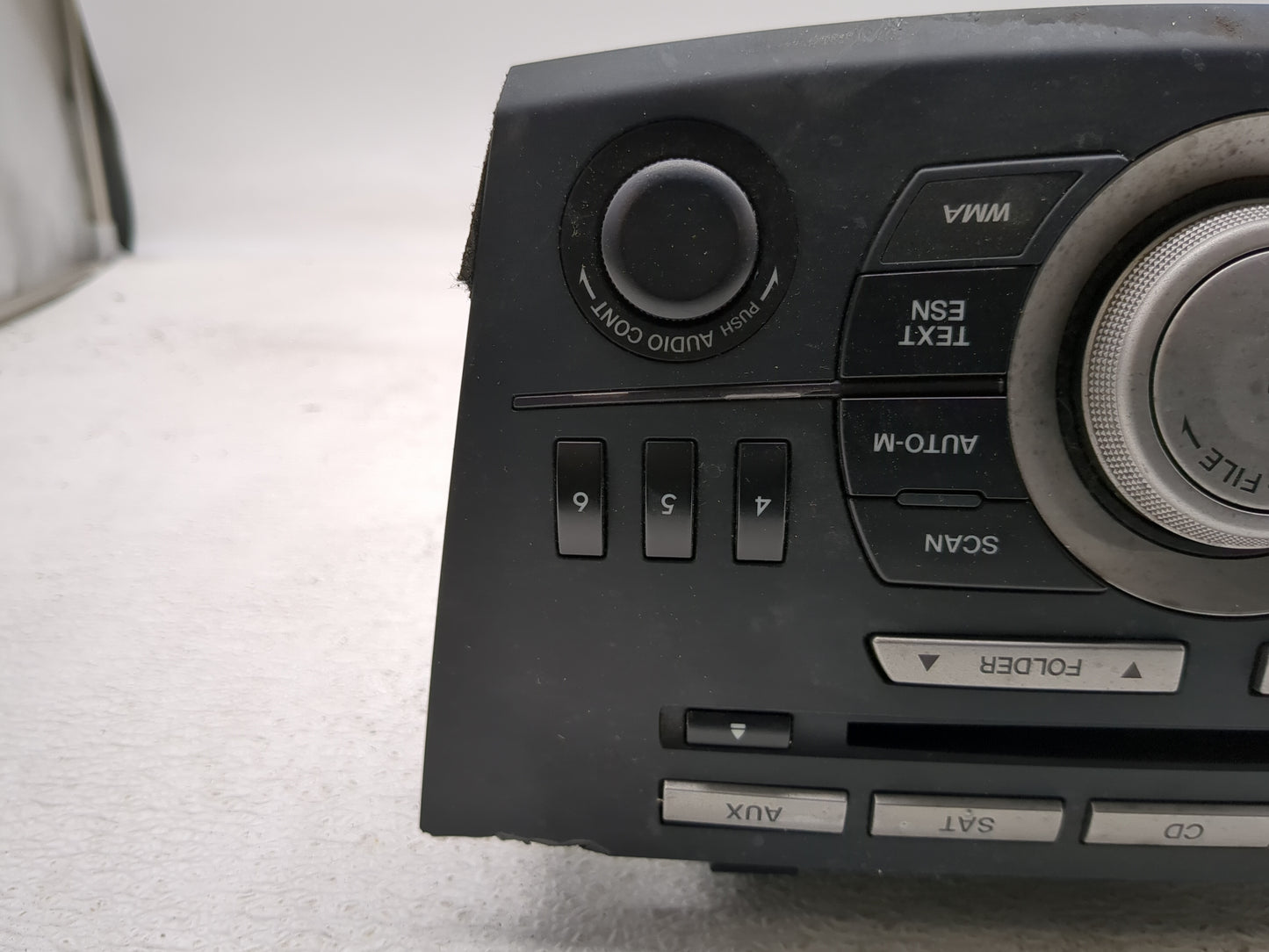 2011 Mazda 3 Radio AM FM Cd Player Receiver Replacement P/N:BBM5-66-AR0 Fits OEM Used Auto Parts - Oemusedautoparts1.com